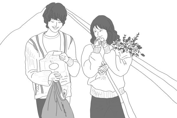 映画『花束みたいな恋をした』イラスト：naomi.k