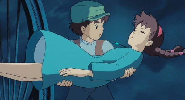 『天空の城ラピュタ』シータとパズーの出会いのシーン© 1986 Studio Ghibli