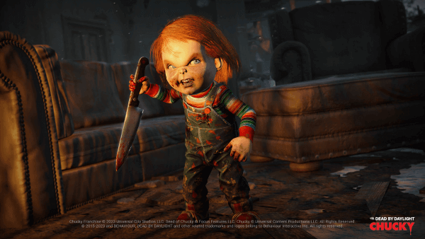 Chucky Franchise © 2023 Universal City Studios LLC. Seed of Chucky © Focus Features LLC. Chucky © Universal Content Productions LLC. All Rights Reserved. © 2015-2023 BEHAVIOUR, DEAD BY DAYLIGHT and other related trademarks and logos belong to Behaviour Interactive Inc. All rights reserved