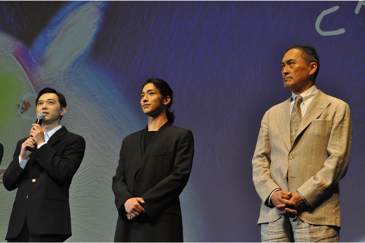 （左から）吉沢亮、横浜流星、渡辺謙【写真：映画チャンネル編集部】